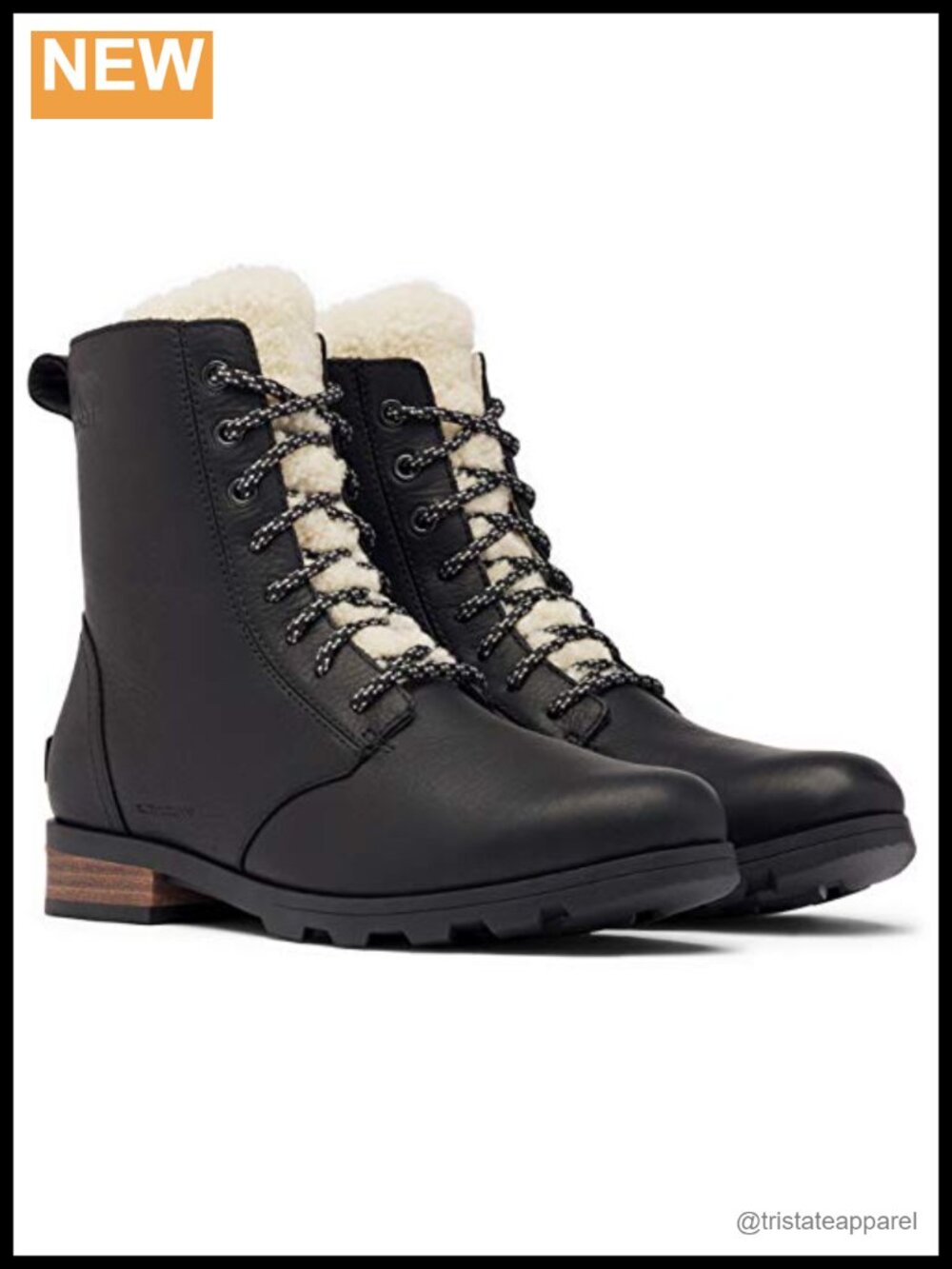Sorel Women's Emelie Short Lace Waterproof Leather Winter Snow Boots